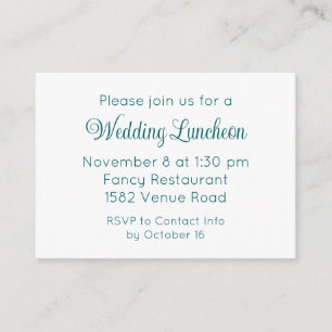 Convite Extra de Evento de Casamento com Letra Azu