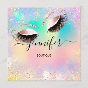 Convite Eyelash Confetti Unicórnio Profissional Holográf