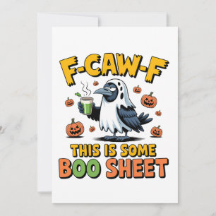 Convite F-Caw-F Isto É Alguma Folha de Boo Engraçada e Ass