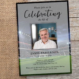 Convite Fã de Jogador de Futebol Celebração da Vida Foto F