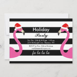 Convite Fa la la Flamingo Holiday