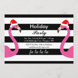 Convite Fa la la Flamingo Holiday
