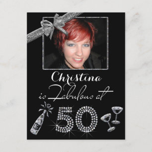 Convite Fab Em 50 Champanhe E Diamantes Adicionar Foto Ani