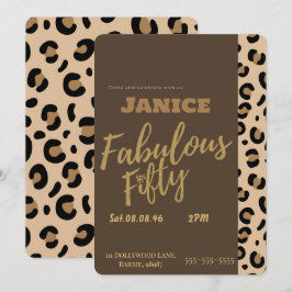 Convite Fabolous Cheetah 50º