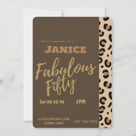 Convite Fabolous Cheetah 50º