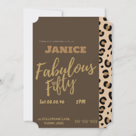 Convite Fabolous Cheetah 50º