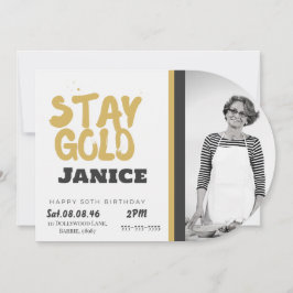 Convite Fabolous Dourado Golden 50º Personalizado