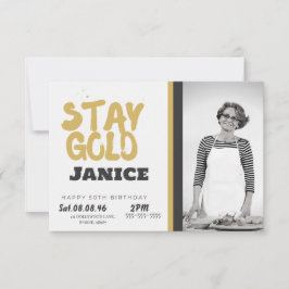 Convite Fabolous Dourado Golden 50º Personalizado