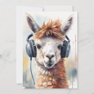 Convite Fábrica de Música Personalizada de Alpaca Headphon