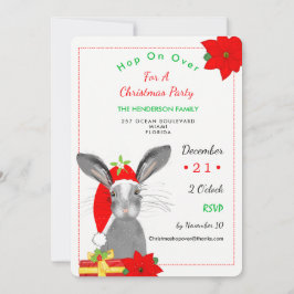 Convite Fábricas de coelho de Natal Whimsy Animais Invitam