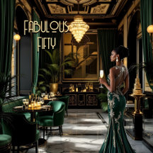 Fabulosa Deco Arte Sala Étnica Mulher Verde Dourad