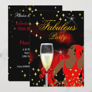 Convite Fabulosa Festa de Aniversário da Diva do Brilho Ve
