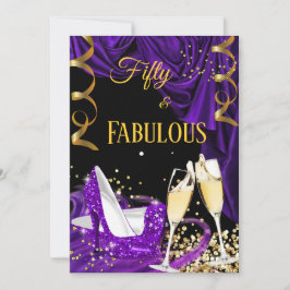 Convite Fabulosa Festa de aniversário de saltos de champan