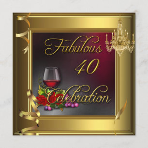 Convite Fabuloso 40 Creme de Celebração, Rosa Dourado Vinh