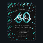 Convite Fabuloso 60º | Aniversário Verde do Teto Moderno<br><div class="desc">Celebre a sua fabulosa 60ª Festa de aniversário com estes convites de festas modernos,  elegantes,  com letras de pincel e design verde / preto. A cor de fundo pode ser alterada em "personalizar mais". Parte da coleção "Fabuloso 60º".</div>