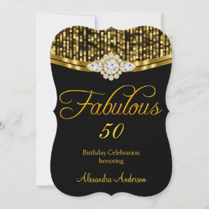 Convite Fabuloso Adicionar Idade Aniversário Festa Brilho