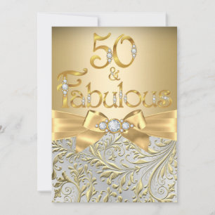 Convite Fabuloso Arco de Diamante Dourado Elegante 50