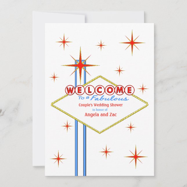 Convite fabuloso do chá de casamento do sinal de (Frente)