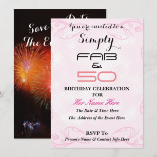 Convite Fabuloso e 50 - simplesmente FAB e 50 -