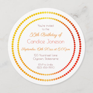 Convite Fabuloso e 55 Amarelo Vermelho Laranja Branco