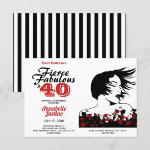 Convite FABULOSO moderno FIERCE e Aniversário de Na moda 4