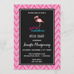 Convite Fabuloso Rebanho c/ Chuveiro de Noiva Flamingo Ros