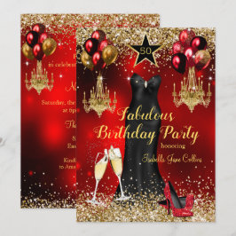 Convite Fabuloso vestido de salto alto estrela de celebraç