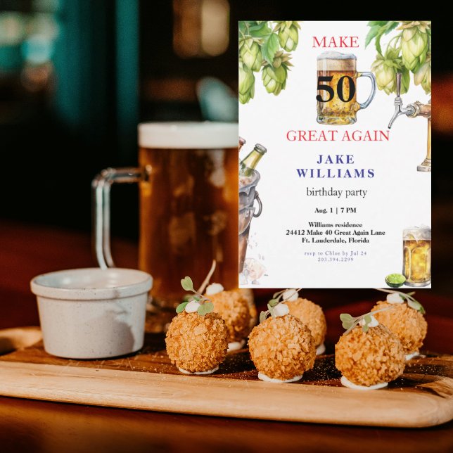 Convite Faça 50 Excelentes novamente Festa de aniversário  (Criador carregado)