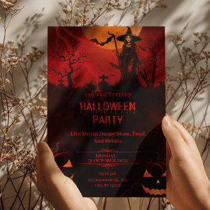 Convite Faça a sua festa de Halloween curtir com o Red-The