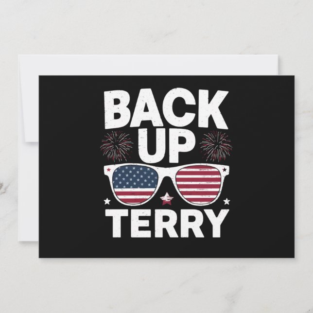 Convite Faça backup de Terry Engraçado 4 de julho do Fogo  (Frente)