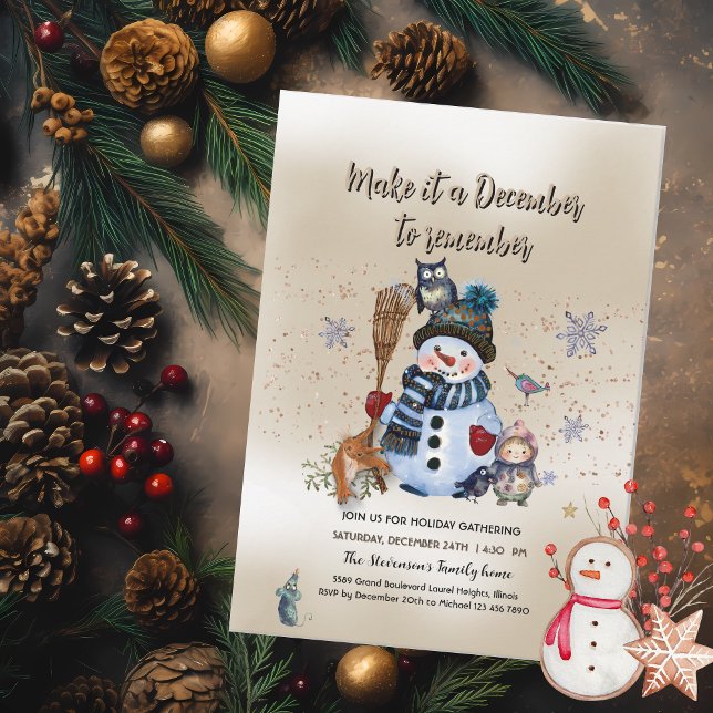 Convite Faça de dezembro para lembrar o Natal (Make it December to remember Christmas Invitation)