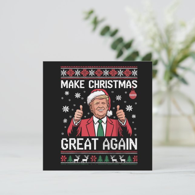 Convite Faça o Excelente de Natal de novo Trump Pajamas Ug (Em pé/Frente)
