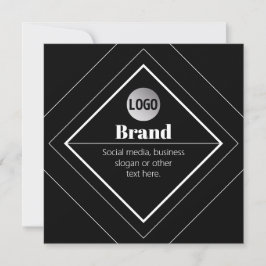 Convite Faça o Upload do Seu Logotipo e Design de Texto Pe