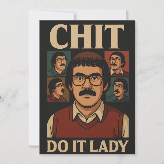 Convite Faça, Senhora Meme – Citação Divertida de Design R (Frente)