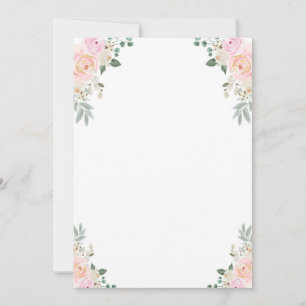 Convite Faça Seu Próprio Jogo Champanhe Festa Floral