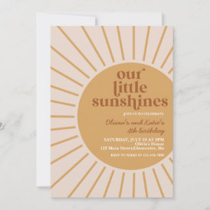 Convite Faça um brinde ao nosso aniversário de sol