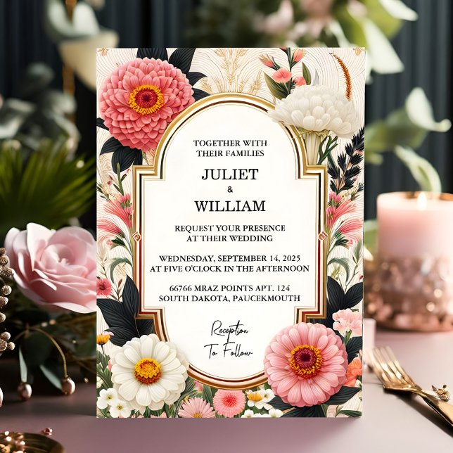 Convite Faça um casamento asiático de drama acrílico e gro (Criador carregado)