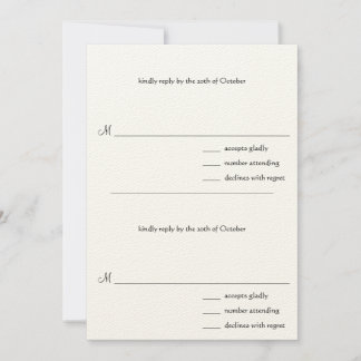 Convite Faça você notar placas RSVP de Casamento para 4x9