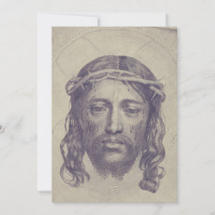 Convite Face de Cristo no Véu de Santa Verónica Sagrada Fa