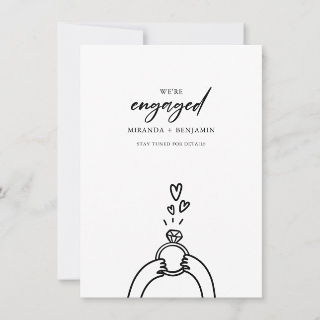 Convite Fácil o lançamento do Noivado de fotos (Frente)