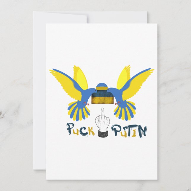 Convite Fack putin, Suportem o Clássico da Ucrânia (Frente)