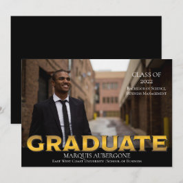 Convite Faculdade Sleek | Formando de Fotografia Univ Pret