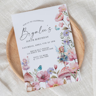 Convite Fada Aniversário, Festa de Jardim, Encantada, Whim