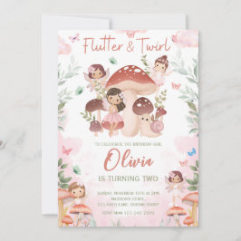 Convite Fada Aniversário, Floresta de Jardim Whimsso Encan