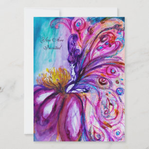 CONVITE FADA DAS FLORES CAPRICHOSA E FOFA EM BRILHOS ROSA 