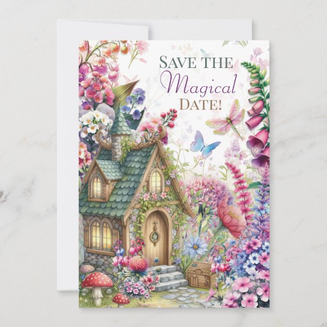 Convite Fada de Fada de Algodão (Frente)