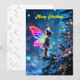 Convite Fada de Natal floresta de inverno magia festiva
