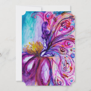 CONVITE FADA DO FLORETE MIMOSA E ROSA COM BRILHOS DORADOS