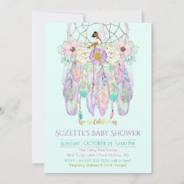 Convite Fada Étnica, Sonho, Catcher qualquer papel colorid