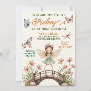 Convite Fada Fada Cura Primeiro Aniversário